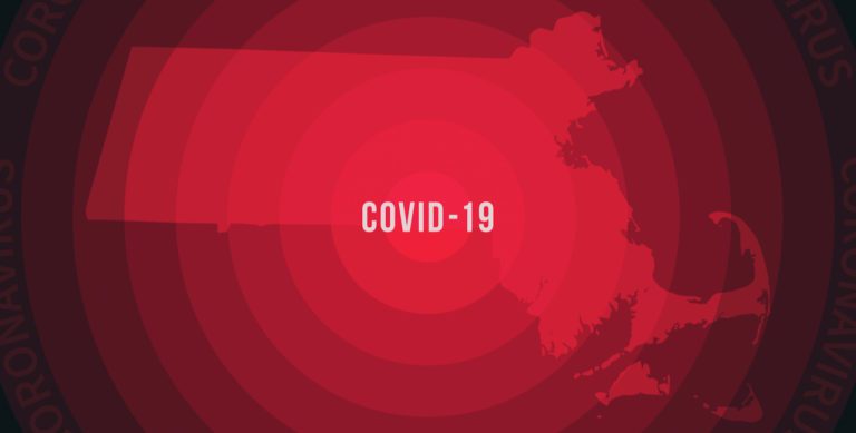 Casi de rojo todo el mapa de Massachusetts por COVID