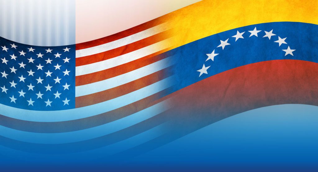 cropped venezuela usa flags