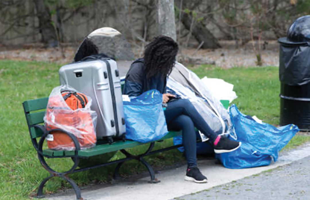 6 Homeless on a bench