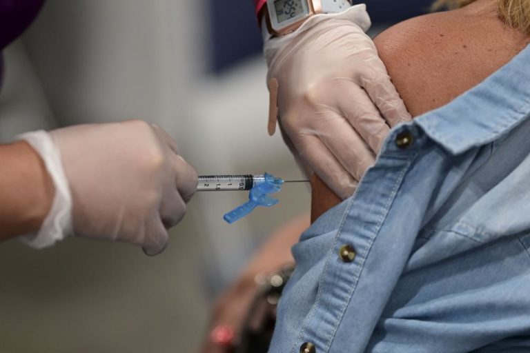 Person getting vaccinated