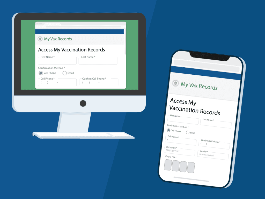 MyVaxRecord LandingPage Website UseTheMyVaxWebsite