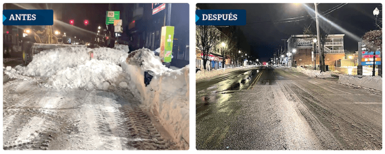 Lawrence dio el ejemplo en plena tormenta de nieve
