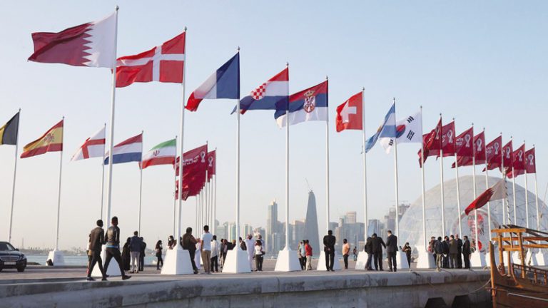 En Qatar ya hay varias banderas de los clasificados