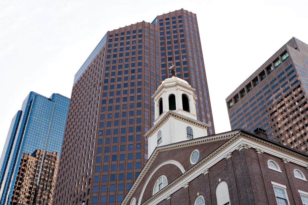 steeple atop faneuil hall a historic building found in boston massachusetts SBI 301040544