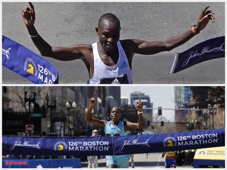 Kenianos Chebet y Jepchirchir ganan el Maratón de Boston
