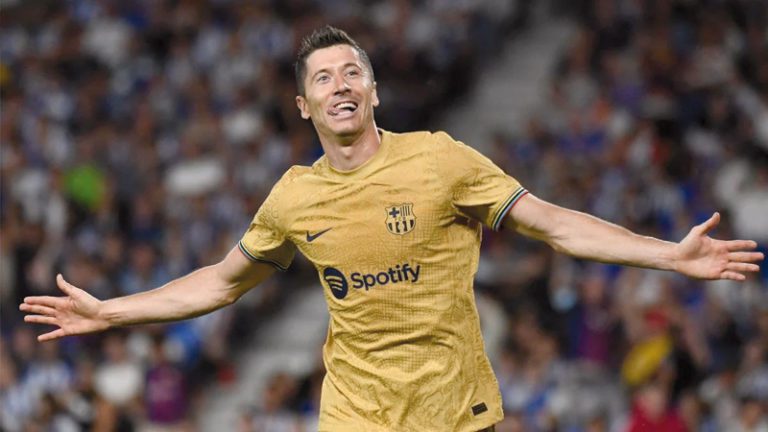 Barcelona ganó con doblete de Lewandowski