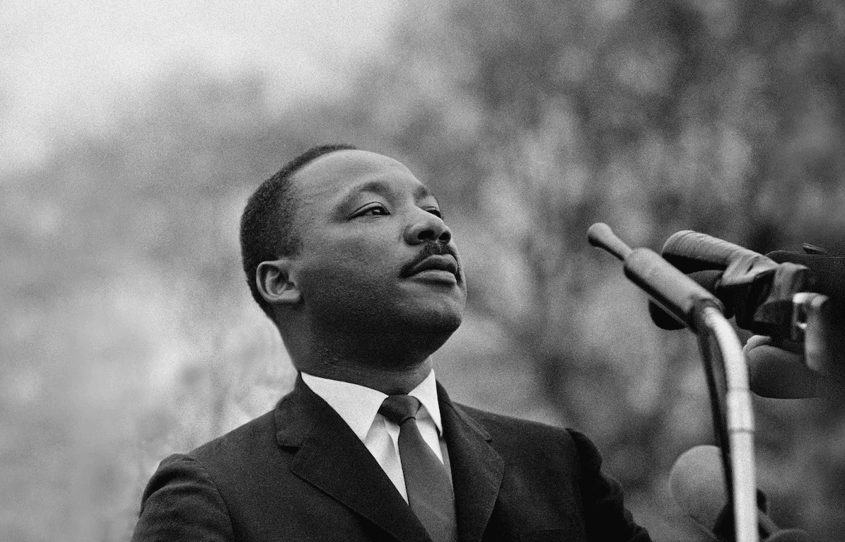 Dr. Martin Luther King Jr. durante su discurso