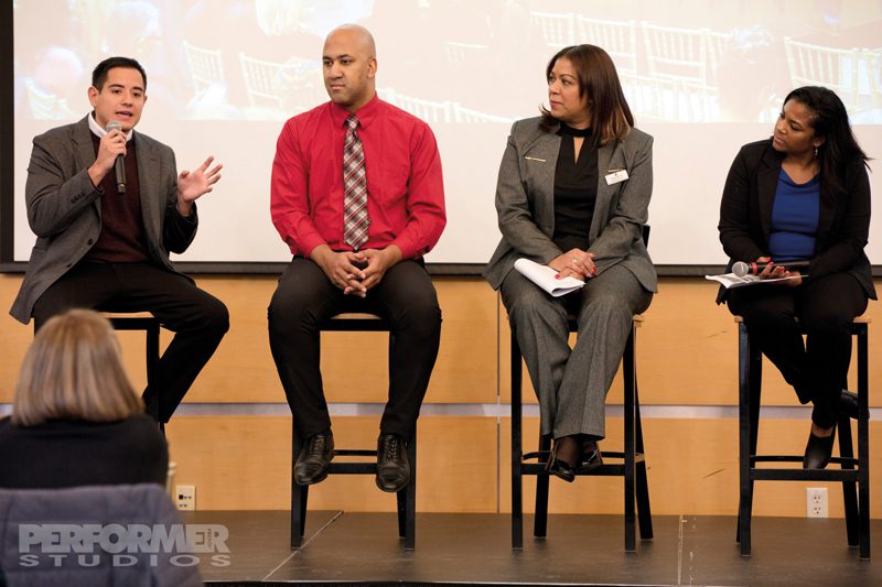 Excelente Panel: Oscar Campos de Commonwealth Corp, Saul Peña de MCCI, Frances Martinez de NSLBA Y Janin Duran de MGCC.