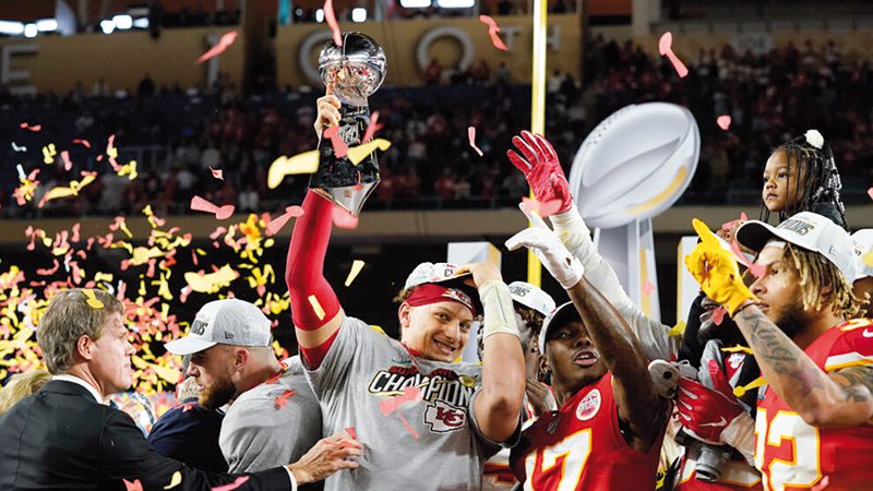 Los Chiefs celebran que ganaron el Super Bowl