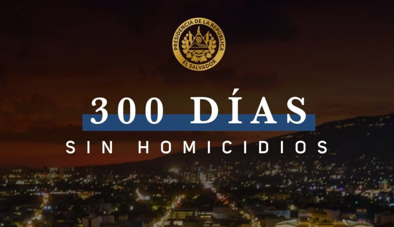 El Salvador celebra 300 días sin homicidios