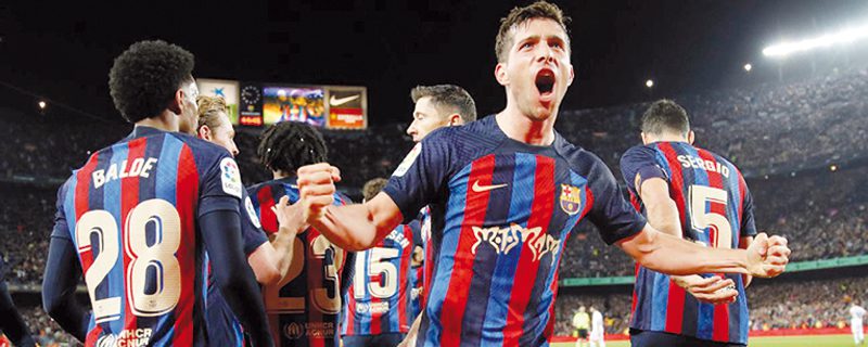 Sergi Roberto celebra su gol en El Clasico