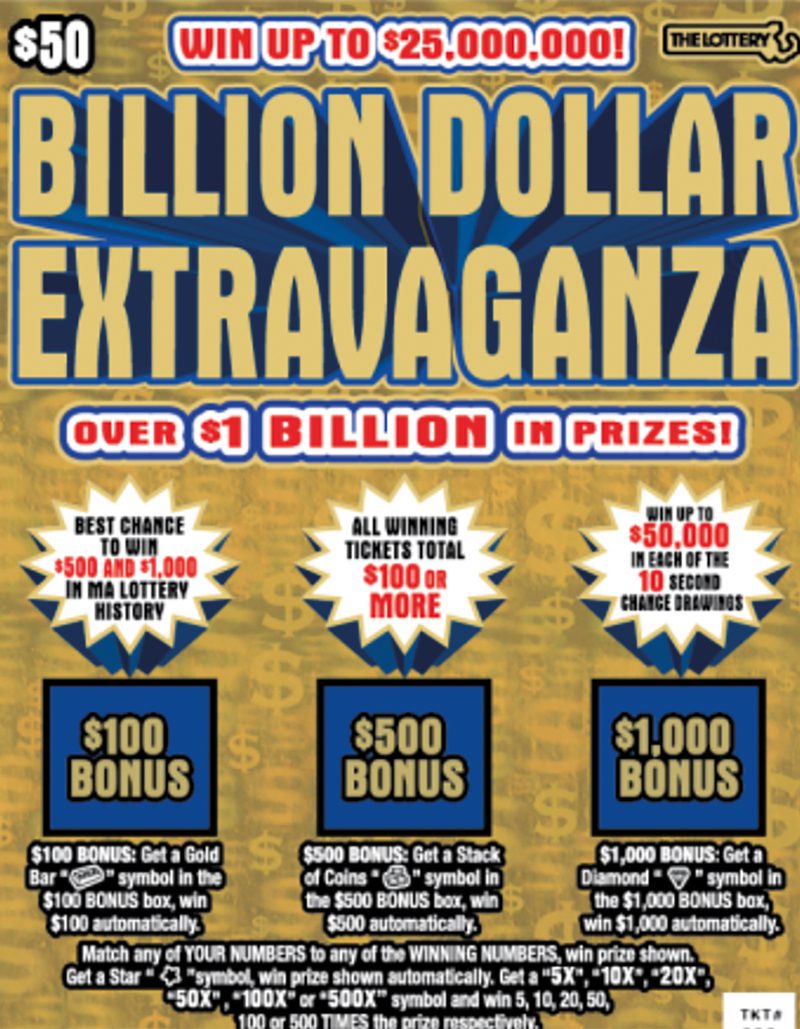 Billion Dollar Extravaganza scratch ticket 