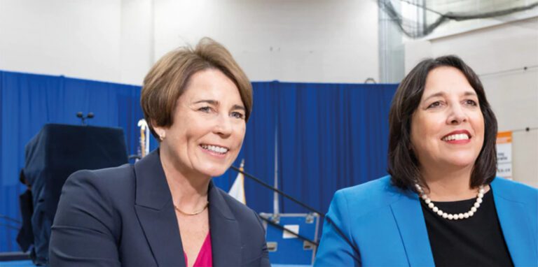 Gobernadora Healey y vice gobernadora Kim Driscoll