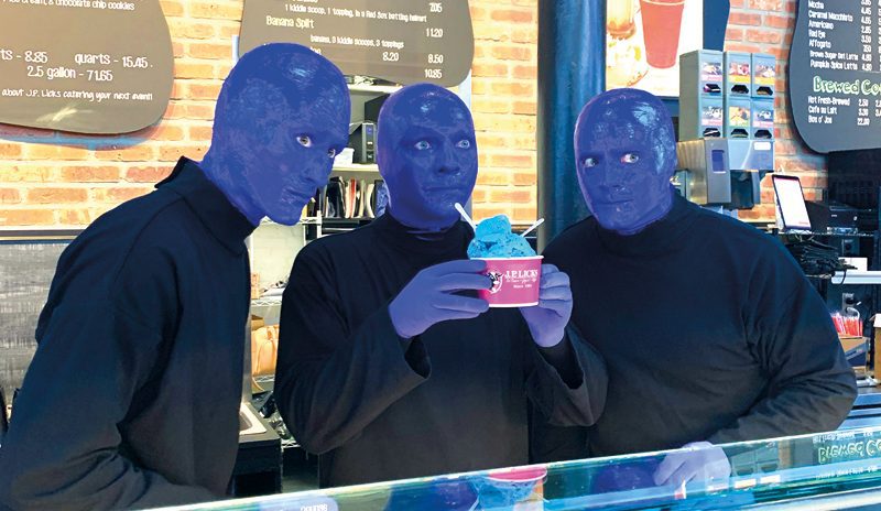 Blue Man Group J.P. Licks ice cream