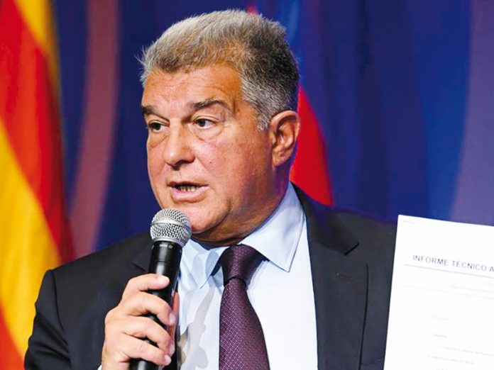 Presidente de FC Barcelona Joan Laporta