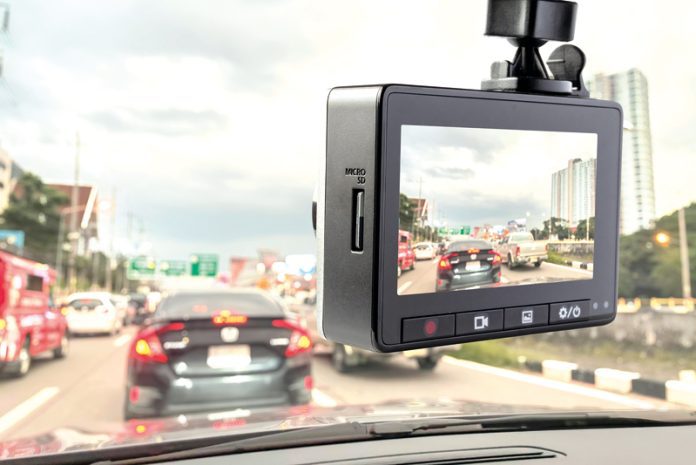 Car CCTV camera video recorder for driving safety on the road