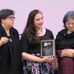 La presidenta de la Feria Internacional del Libro, Angela Echavarría, tuvo una gran participación.