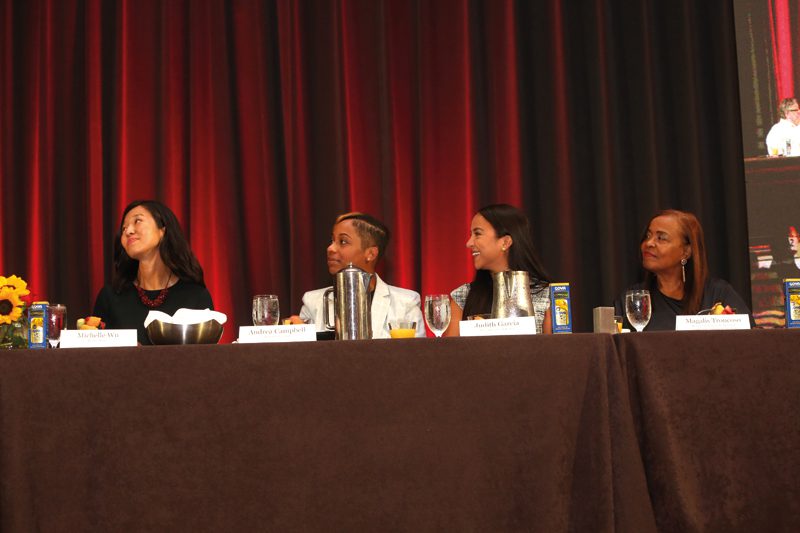 All-female head table: Picture here: Boston Mayor Michelle Wu; Massachusetts Attorney General Andrea Campbell; State Rep Judith Garcia and Magalis Troncoso, Founder and Director of the Dominican Development Center.