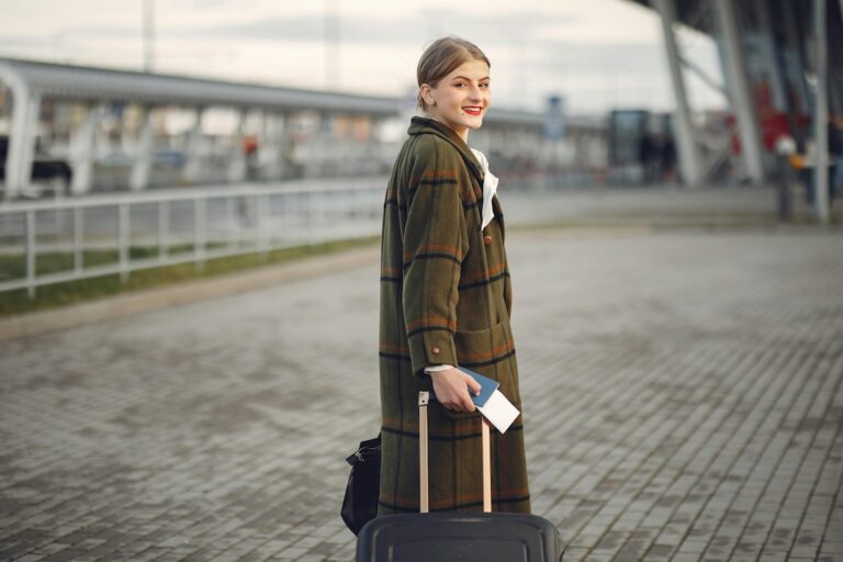 Mujer viajando