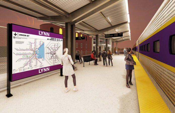 Estación de commuter rail tren en Lynn