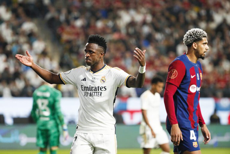 Vinicius celebra Hat Trick contra el Barca
