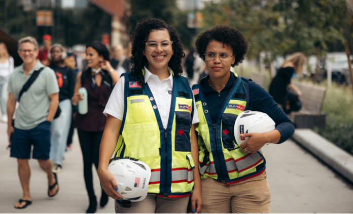 Caroline Gomes and Jhadley Sanchez, both currently employed at Suffolk Construction, met as teens in the Hyde Park Task Force youth program and have been friends ever since.