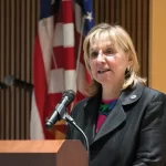 La presidenta del Senado, Karen E. Spilka (D-Ashland)