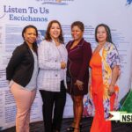 Concejal general Nicole McClain, Frances Martínez, presidenta fundadora NSLBA, Concejal Zona 4 la Afro-Latina Natasha Mergie-Maddrey.