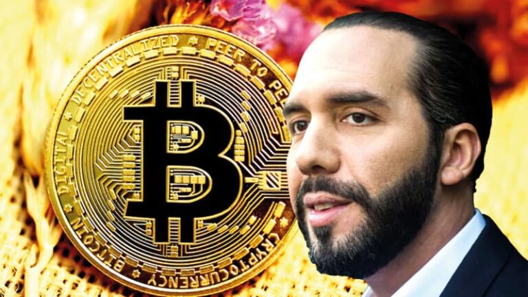 Nayib Bukele con Bitcoin