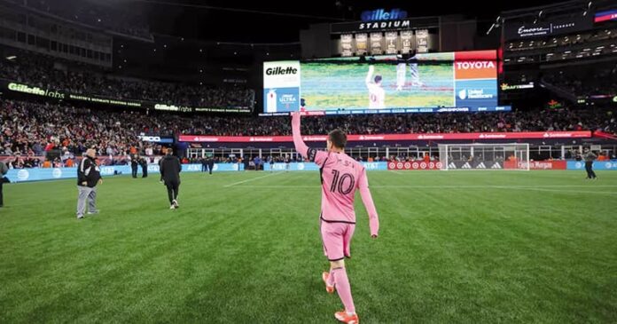 Histórico Messi rompió récord de asistencia en el Gillete Stadium
