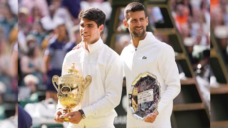 Carlos Alcaraz venció a Novak Djokovic