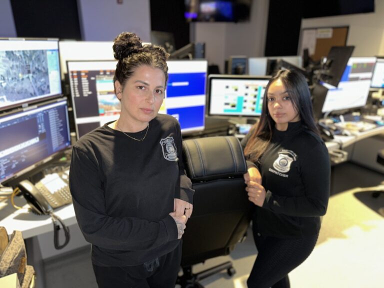 Concerned: Chelsea 911 dispatchers Marie Michela and Miriam Acevedo raise concerns about proposed changes to emergency call services.