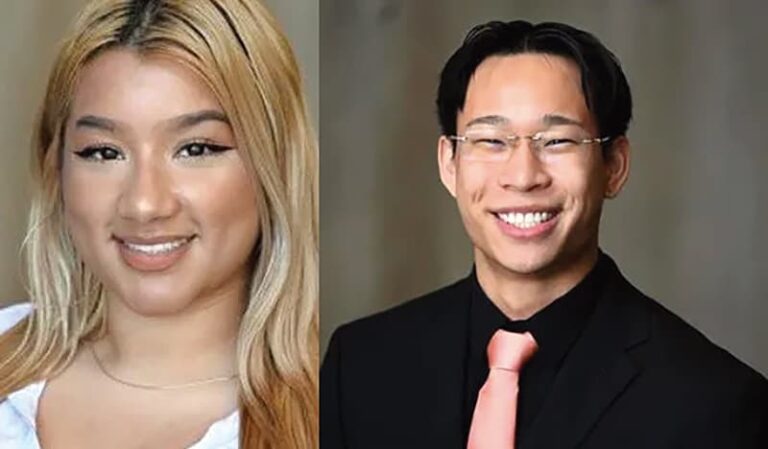 Chulan Huang y Marwa Khydaynazar, ambos empleados despedidos del Ayuntamiento de Boston. Marwa está acusada de agredir a un agente de policía y Chulan enfrenta un cargo de agresión doméstica.