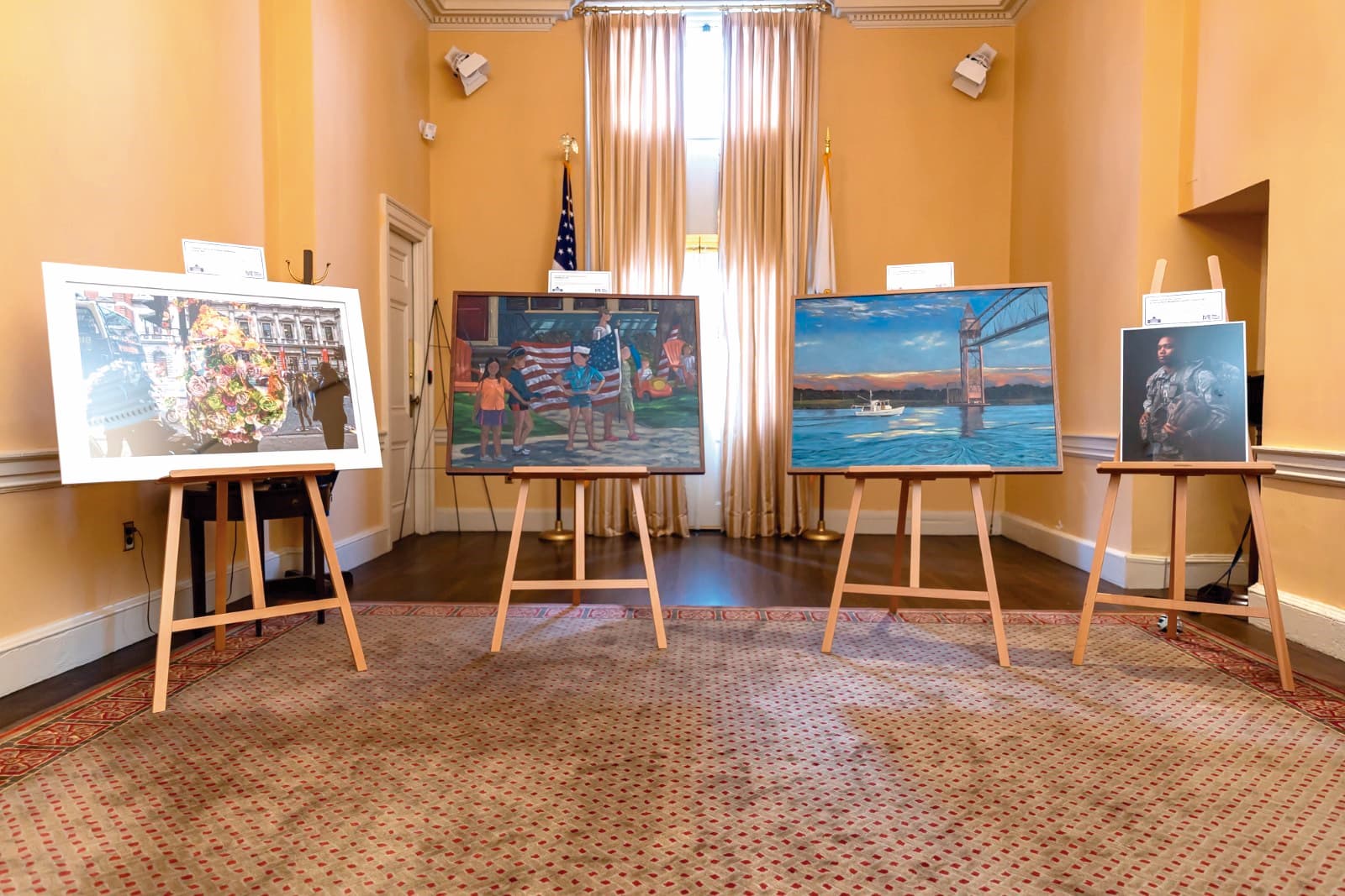 Le gouverneur inaugure une exposition d’art sur les anciens combattants du Massachusetts
