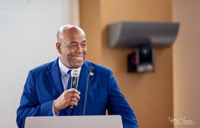 C&oacute;nsul Dominicano Ing. Antonio Almonte, invitado a discursos.