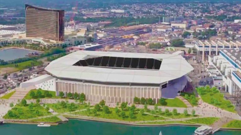 El futuro estadio del Revolution en el centro de una comunidad latina aficionada al fútbol.