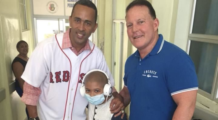 An unlikely partnership: Late Red Sox star Julio Lugo and Anthony Galluccio worked together in bringing fun, hope and love to young Dominican cancer patients.