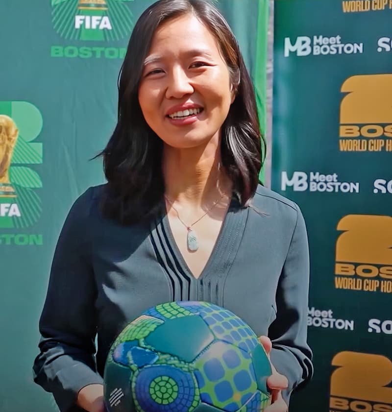 Alcaldesa Michelle Wu feliz por inicio de la Copa Mundial en Boston.