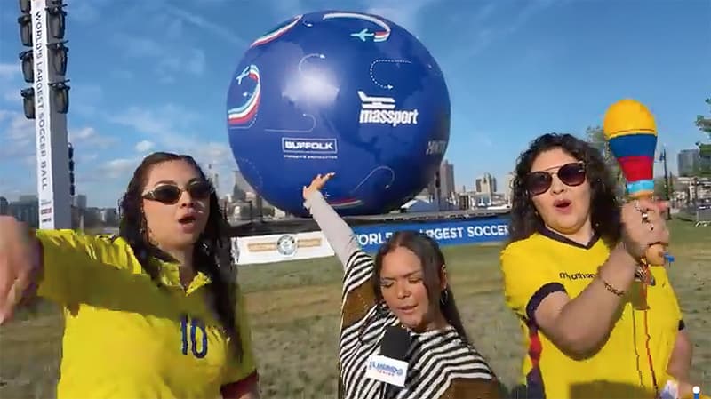 "La Hora del Café" de El Mundo Boston que se transmite por las redes sociales estuvo en el Piers Park II con Ada, Nare y Maribel.