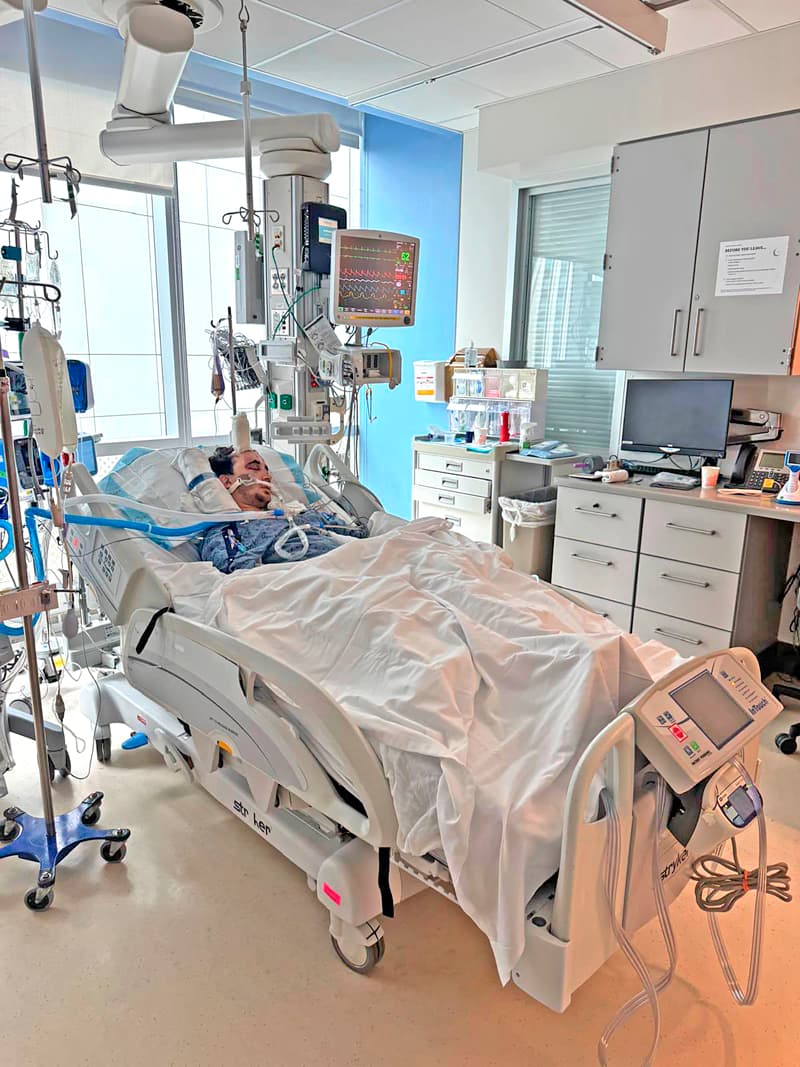 En el hospital: Juan Sebastián Gómez permanece en estado de coma en el Mass General Hospital.