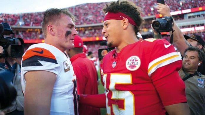23_Dept-F£tbol americano Patrick Mahomes y Bo Nix