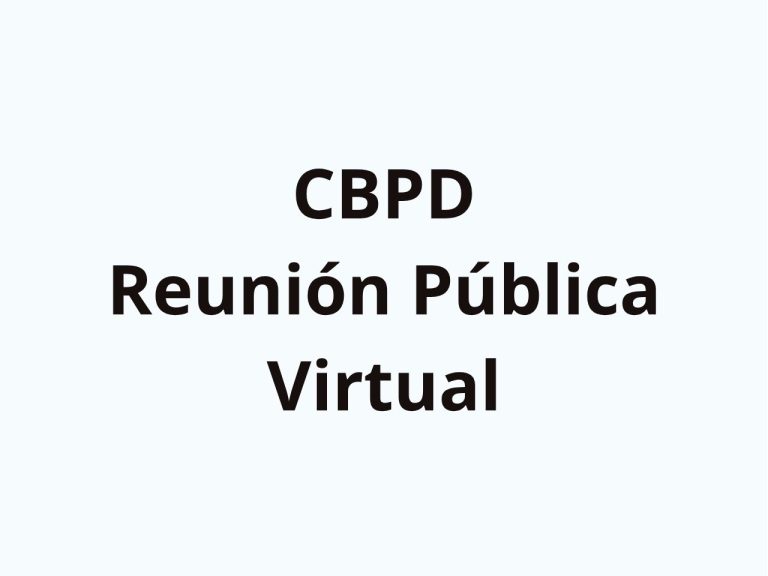 CBPD – REUNIÓN PÚBLICA VIRTUAL