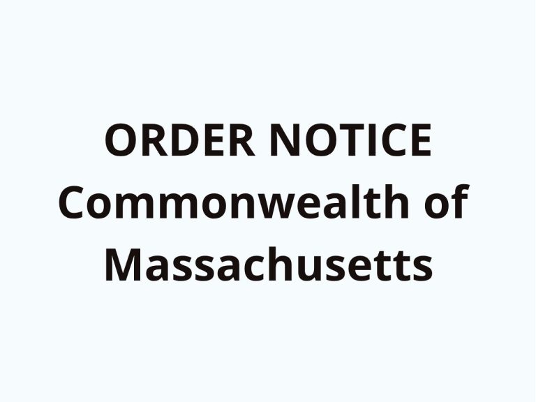 ORDER NOTICE
