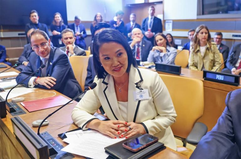 Gran expectativa: La presidenta de Perú, Keiko Fujimori, captó la atención mundial en la Asamblea de la ONU.