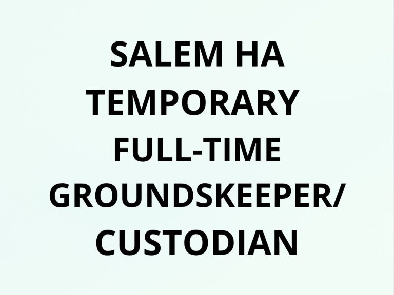 Temporary Full-Time Groundskeeper/Custodian